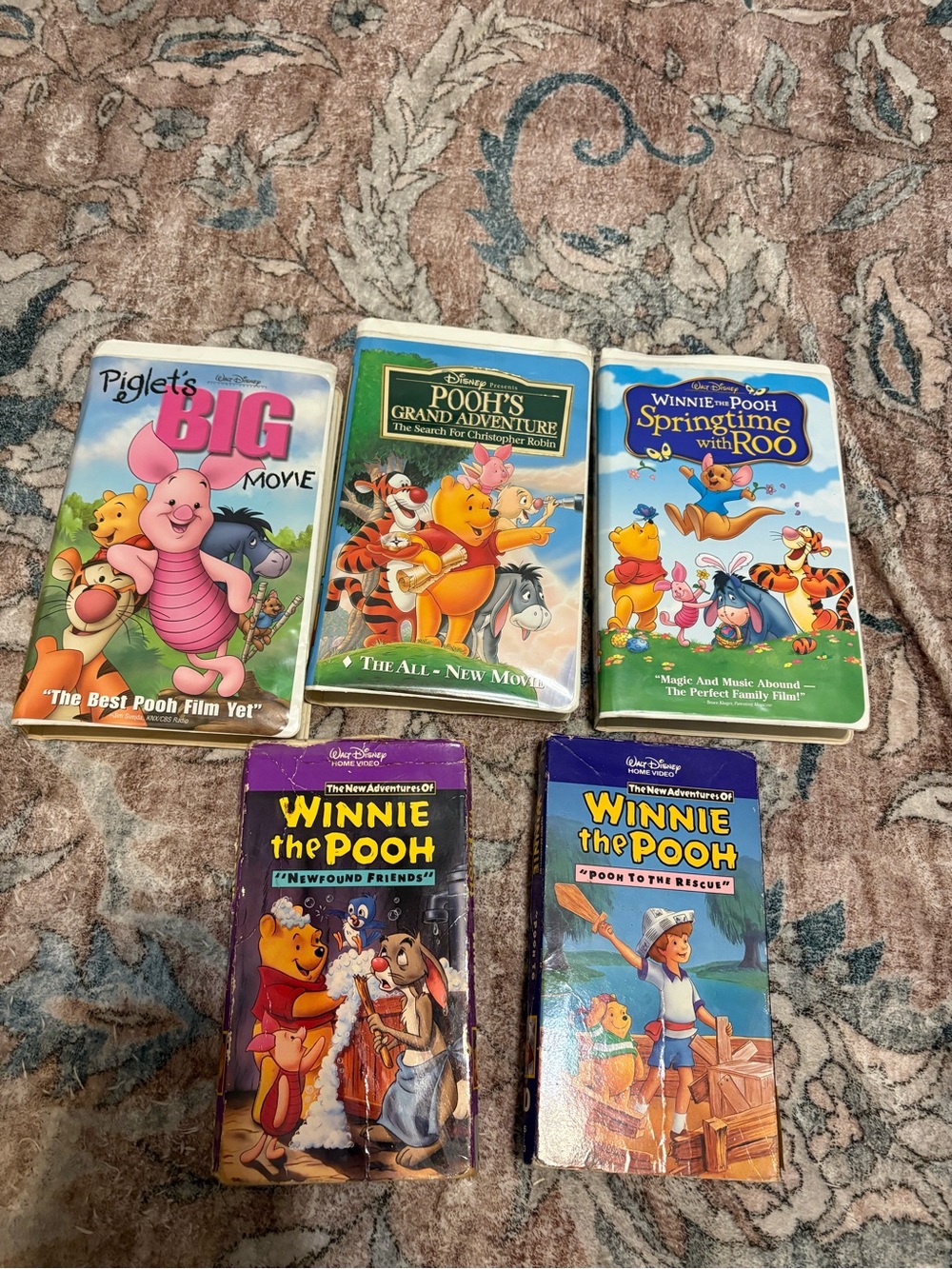 VHS Movie Winnie the Pooh Piglet Roo Bundle Disney